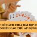Cách chia bài bịp
